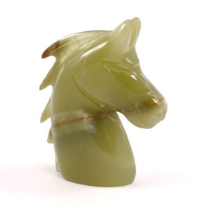 Cabeza de caballo en onix verde